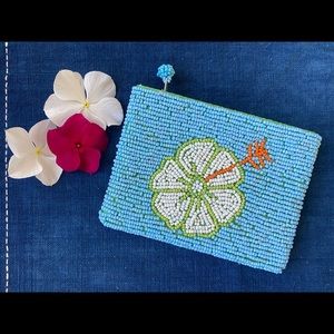 Hawaiian Beaded Coin Purse Wallet